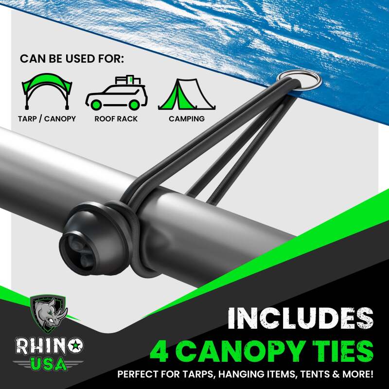 Rhino USA 28Pc Bungee Cord Assortment Cargo Tie-Downs Rhino USA