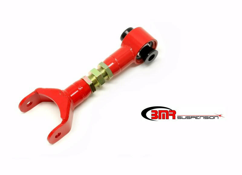 BMR 11-14 S197 Mustang Upper Control Arm On-Car Adj. w/ Spherical Bearings - Red Control Arms BMR Suspension