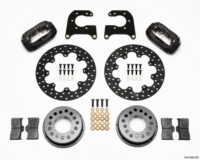Wilwood Forged Dynalite Rear Drag Kit Drilled Rotor Small Ford 2.66in Offset Big Brake Kits Wilwood