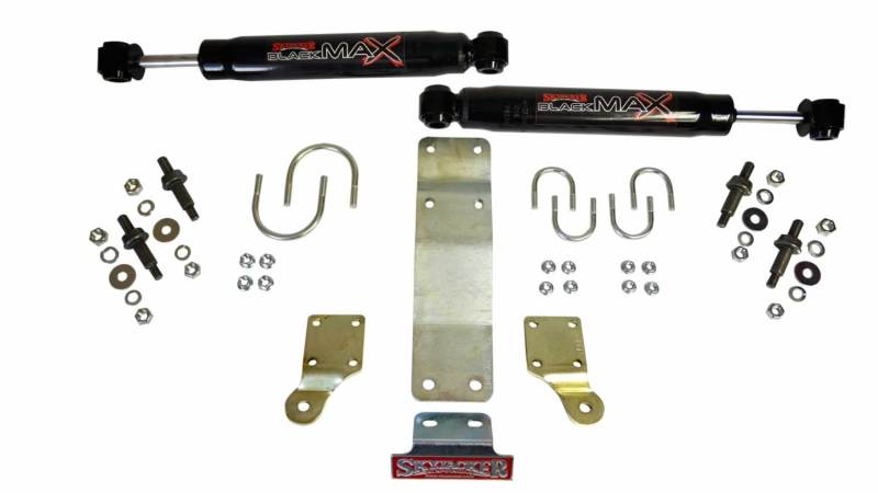 Skyjacker 2007-2017 Jeep Wrangler (JK/JKU) (Use w/ JK717TR) Dual Steering Damper Kit w/ Black Max Steering Dampers Skyjacker