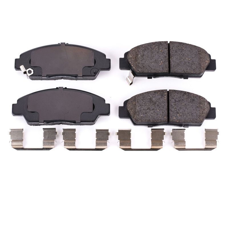 Power Stop 92-96 Honda Prelude Front Z17 Evolution Ceramic Brake Pads w/Hardware Brake Pads - OE PowerStop