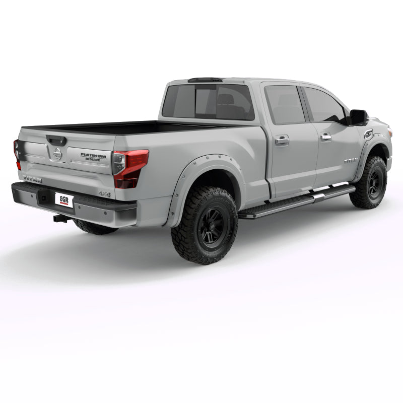 EGR 16+ Nissan Titan XD Bolt-On Look Color Match Fender Flares - Set - Blizzard Fender Flares EGR