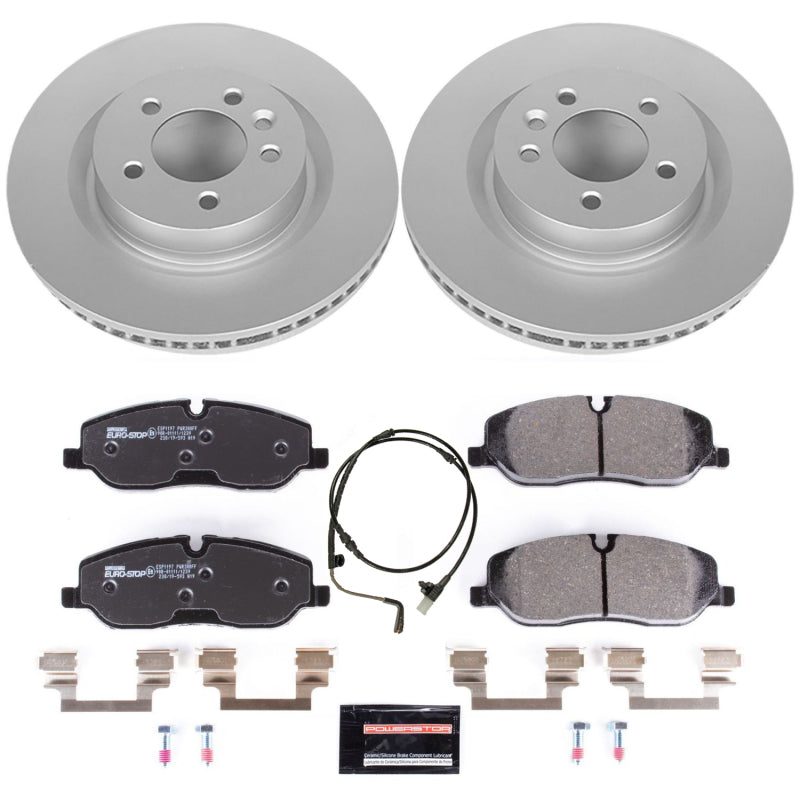 Power Stop 06-09 Land Rover Range Rover Sport Front Euro-Stop Brake Kit Brake Kits - OE PowerStop