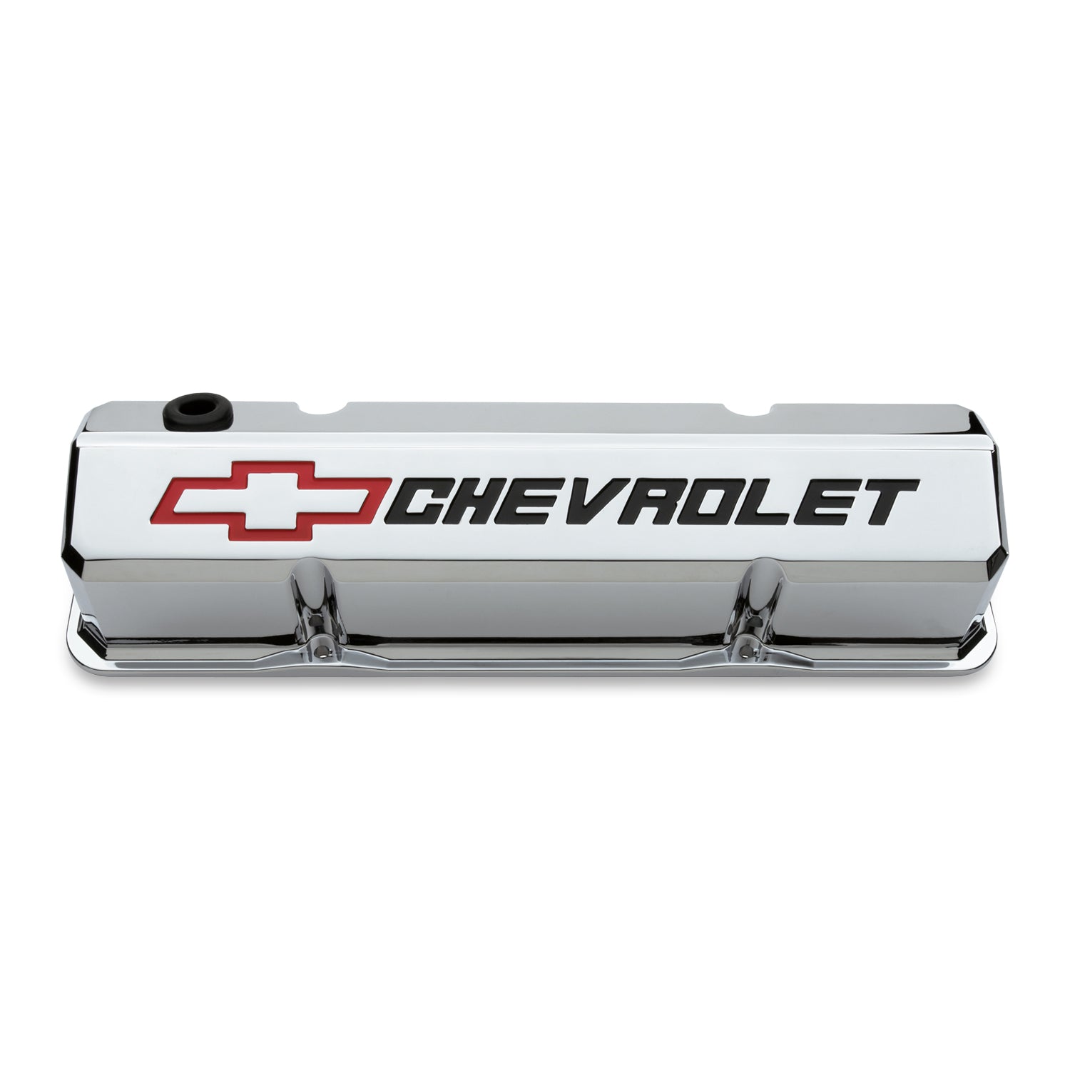 SBC Slant Edge Chrome V/C Tall Recessed Logo Engine Valve Cover Proform