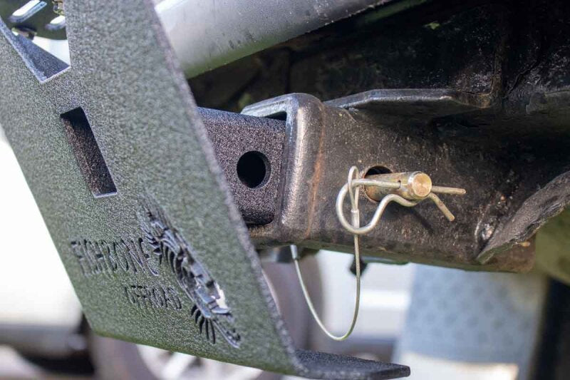 Fishbone Offroad 2In Receiver Hitch Mounted Step - Black Powdercoat Steel Hitch Accessories Fishbone Offroad