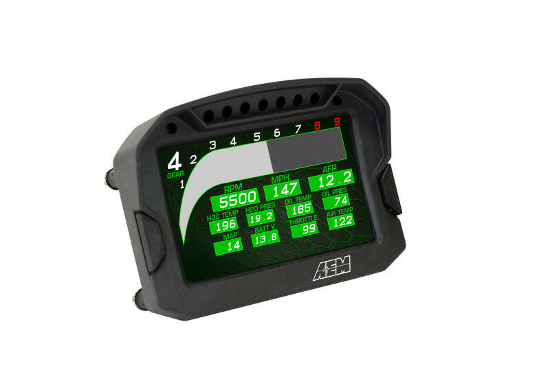 AEM CD-5G Carbon Digital Dash Display w/ Interal 10Hz GPS & Antenna Gauges AEM