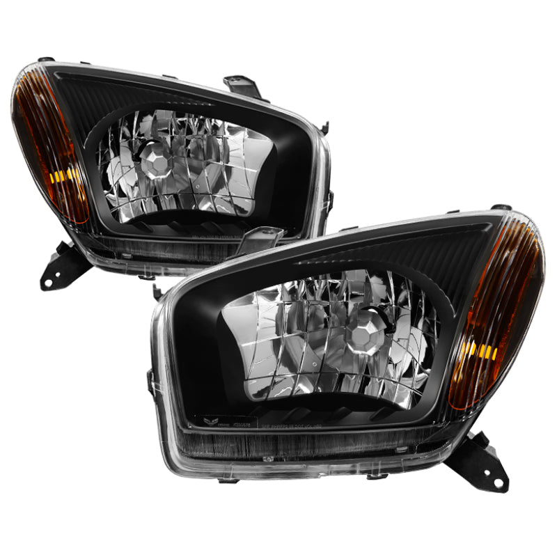 xTune Toyota RAV4 2001-2003 OEM Style Headlights - Black HD-JH-TRAV4-AM-BK Headlights SPYDER