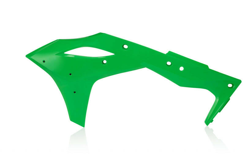 Cycra 17-20 Kawasaki KX250F Powerflow Radiator Shrouds - OEM Green Plastics Cycra