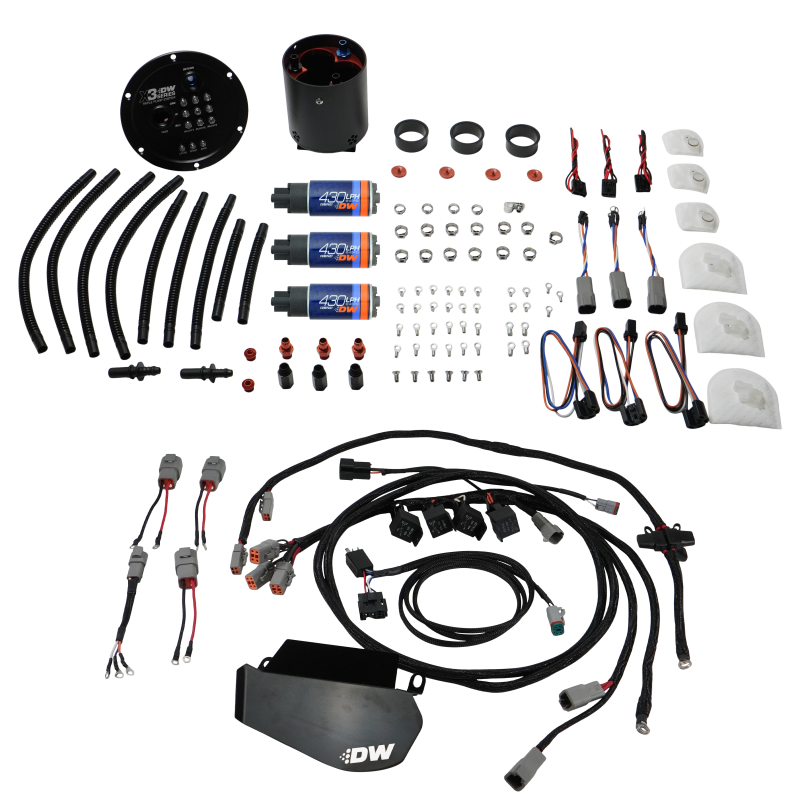 DeatschWerks 09-24 Nissan GT-R R35 X3 Triple Pump Module w/ DW430C Pumps and Plug and Play Harness Fuel Pumps DeatschWerks