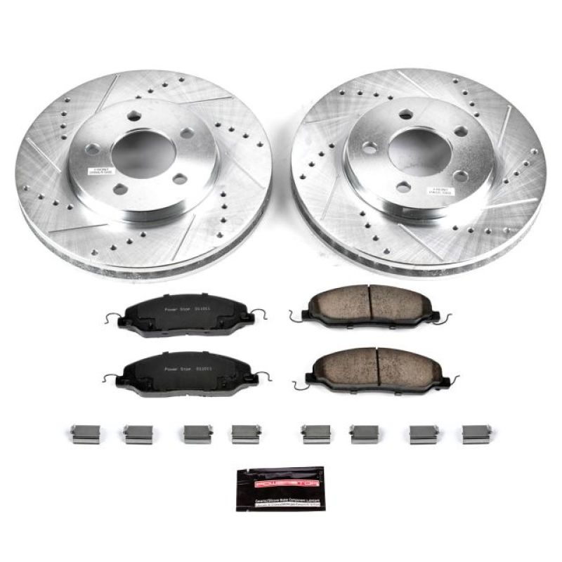 Power Stop 05-10 Ford Mustang Front Z23 Evolution Sport Brake Kit Brake Kits - Performance D&S PowerStop