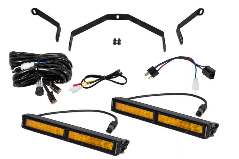 Diode Dynamics 14-21 Toyota Tundra SS12 Driving Light Kit - Amber Wide Light Bars & Cubes Diode Dynamics
