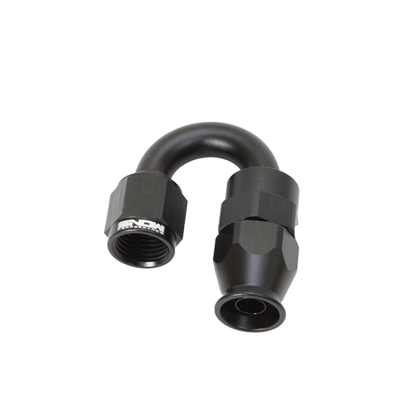 Snow -6AN 180 Degree PTFE Hose End (Black) Fittings Snow Performance