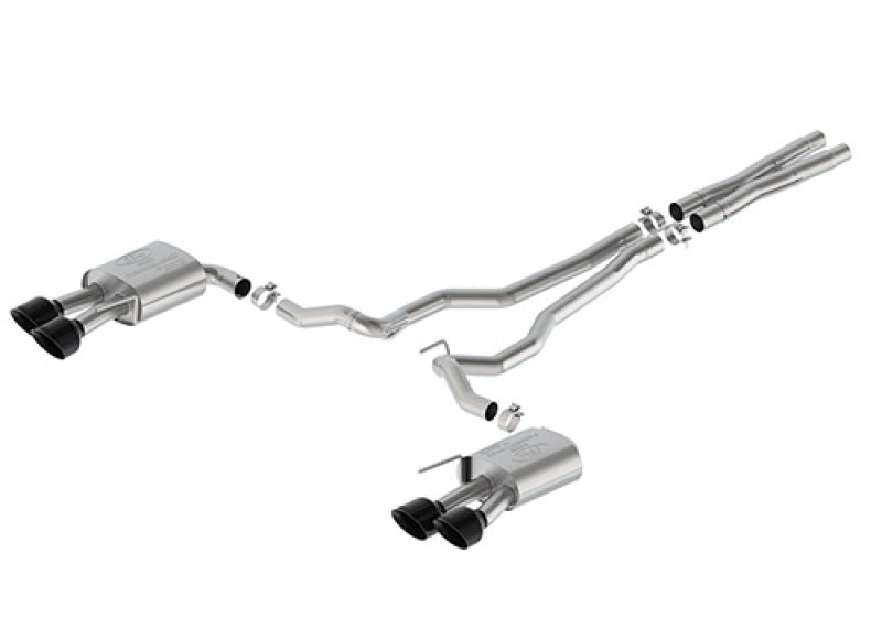 Ford Racing 2024 Mustang 5.0L Sport Non-Active Cat-Back Exhaust w/Valance - Black Tip Catback Ford Racing
