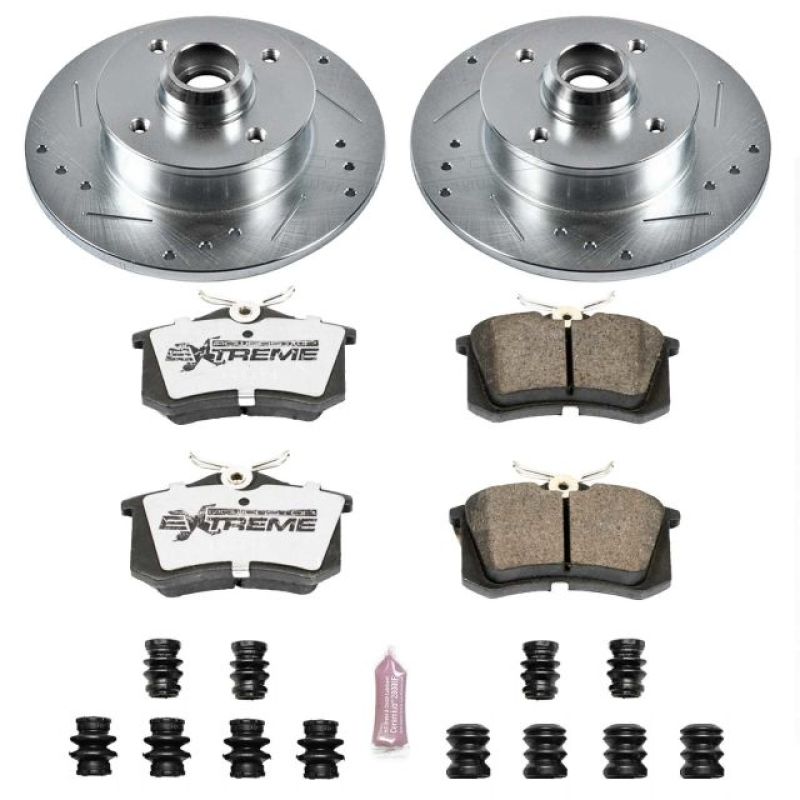 Power Stop 90-92 Volkswagen Corrado Rear Z26 Street Warrior Brake Kit Brake Kits - Performance D&S PowerStop