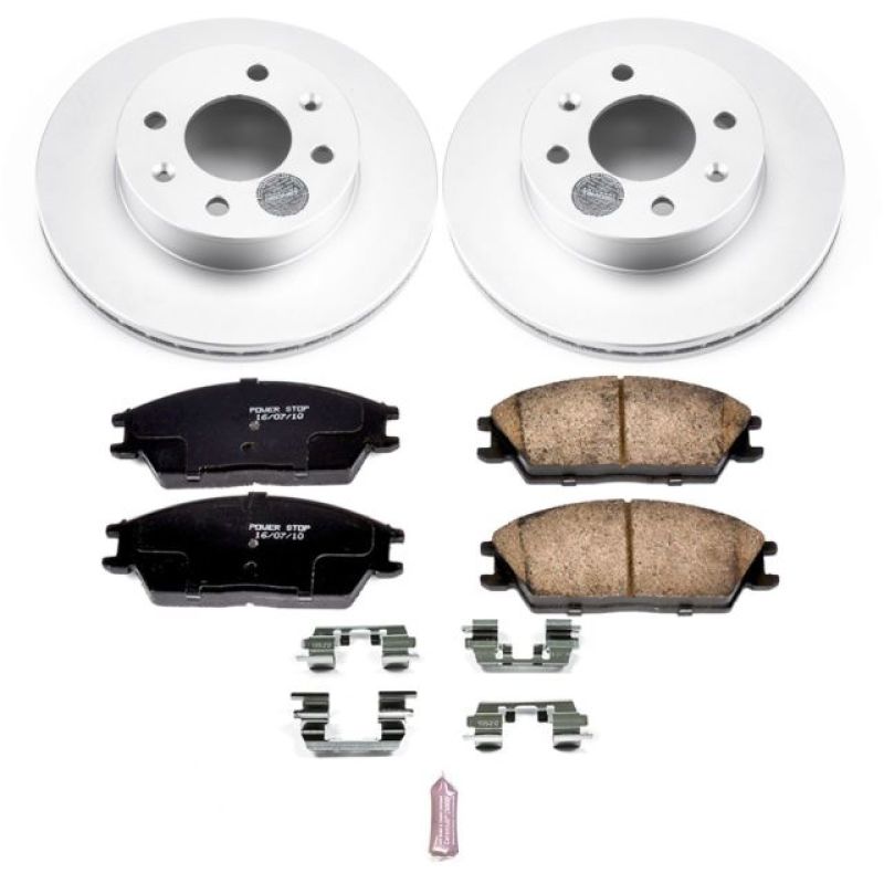 Power Stop 03-05 Hyundai Accent Front Z17 Evolution Geomet Coated Brake Kit Brake Kits - Performance Blank PowerStop