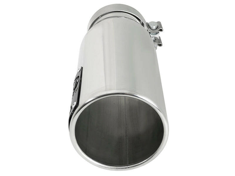 aFe SATURN 4S 4in SS Intercooled Exhaust Tip - Polished 4in In x 5in Out x 12in L Bolt-On Tips aFe