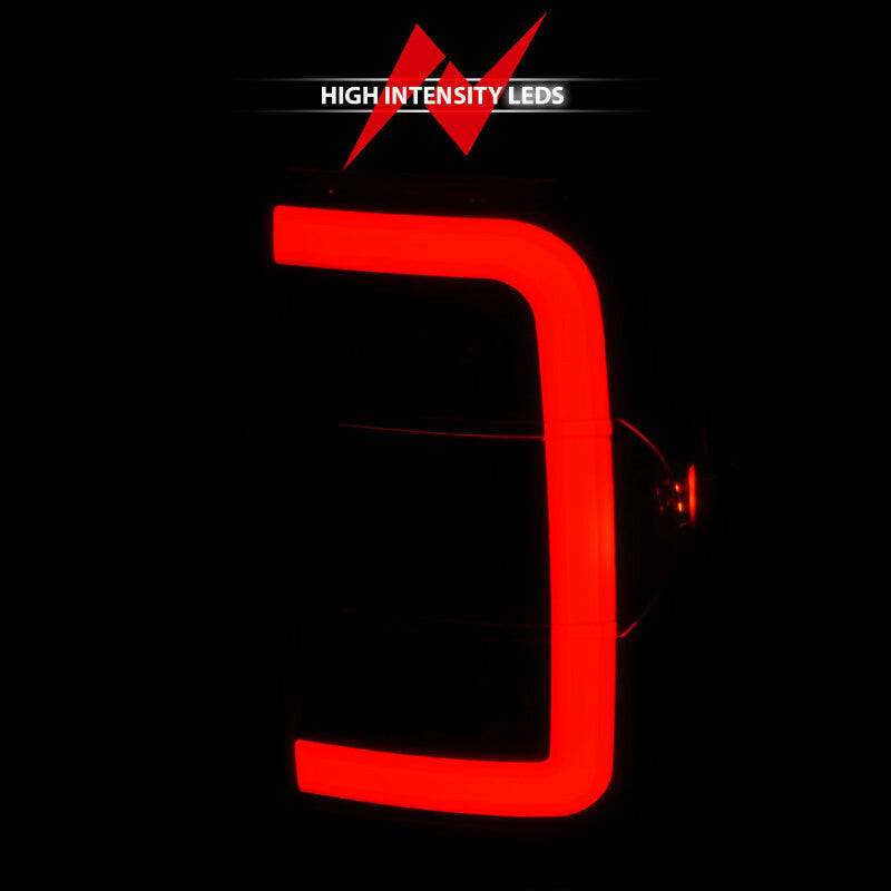ANZO 2001-2011 Ford Ranger LED Tail Lights w/ Light Bar Black Housing Clear Lens Tail Lights ANZO