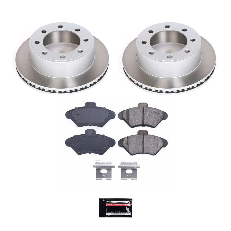 Power Stop 94-98 Ford Mustang Front Semi-Coated Rotor Kit Brake Kits - Performance Blank PowerStop