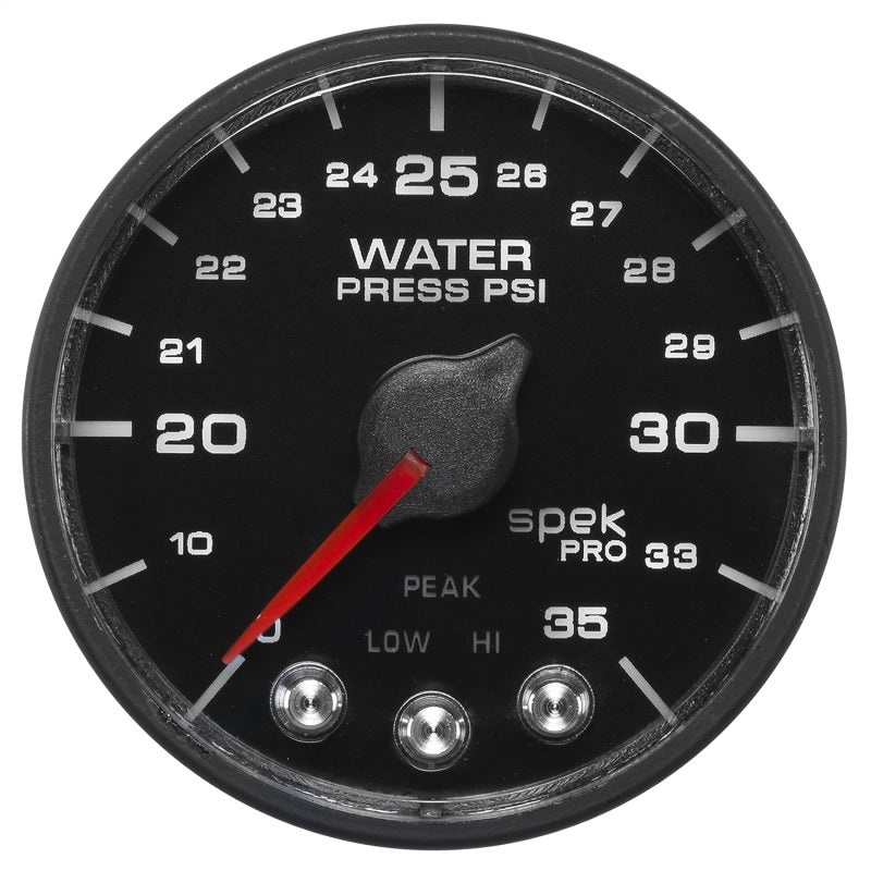 Autometer Spek-Pro - Nascar 2-1/16in Water Press 0- 35 psi Bfb Sp Gauges AutoMeter