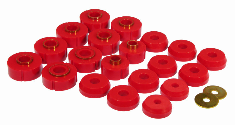 Prothane Ford F-150/250LD (Std/Extd/Crew) Body Mount - Red Bushing Kits Prothane