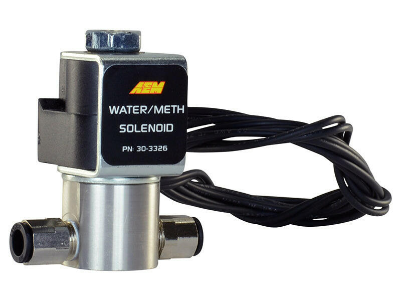 AEM Water/Methanol Injection System - High-Flow Low-Current WMI Solenoid - 200PSI 1/8in-27NPT In/Out Water Meth Kits AEM