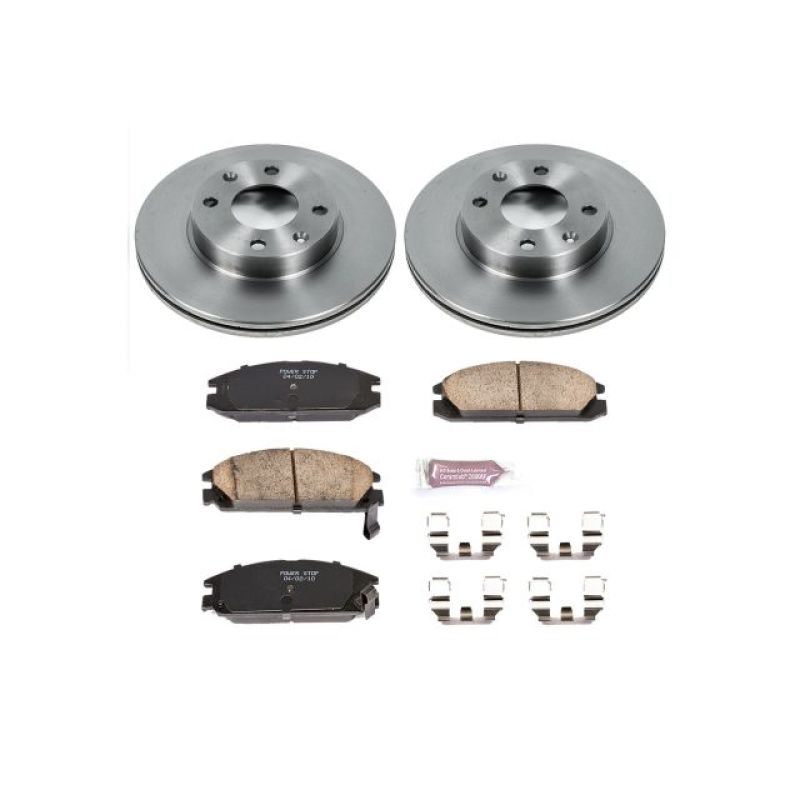 Power Stop 86-89 Acura Integra Front Autospecialty Brake Kit Brake Kits - OE PowerStop