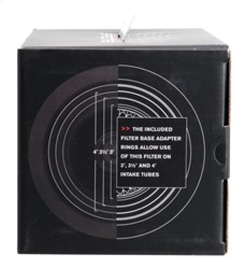 Spectre Adjustable Conical Air Filter 9-1/2in. Tall (Fits 3in. / 3-1/2in. / 4in. Tubes) - Black Air Filters - Universal Fit Spectre