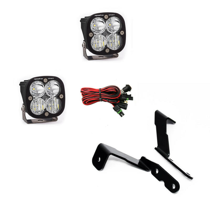Baja Designs 2007-2013 GM Silverado/Sierra Squadron Sport Lights A-Pillar Kit Light Mounts Baja Designs
