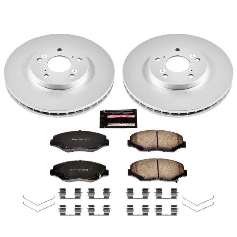 Power Stop 03-08 Honda Pilot Front Z17 Evolution Geomet Coated Brake Kit Brake Kits - Performance Blank PowerStop