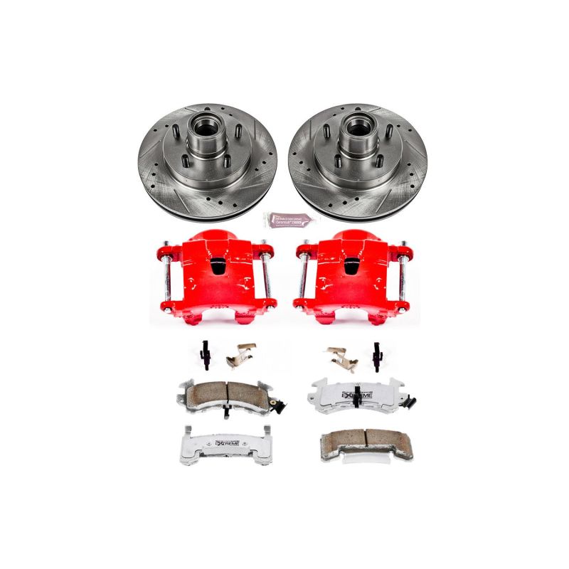 Power Stop 82-87 Buick Regal Front Z26 Street Warrior Brake Kit w/Calipers Brake Kits - Performance D&S PowerStop