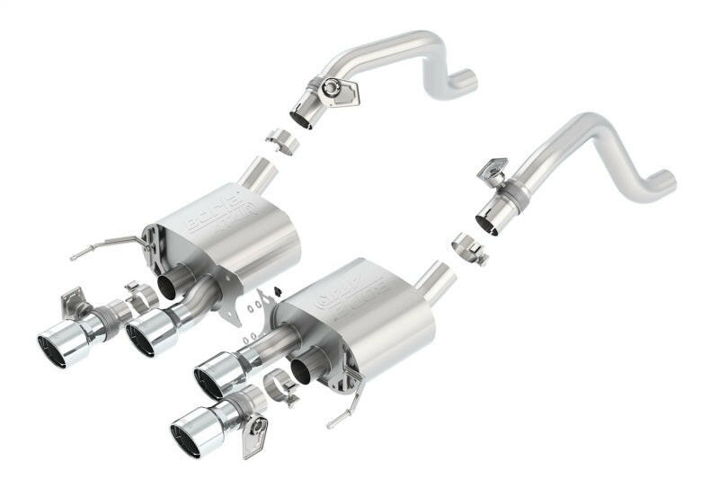 Borla 14-15 Chevy Corvette C7 6.2L RWD w/AFM &NPP ATAK-Type Dual Rd Rolled Center Rear Exit Exhaust Catback Borla