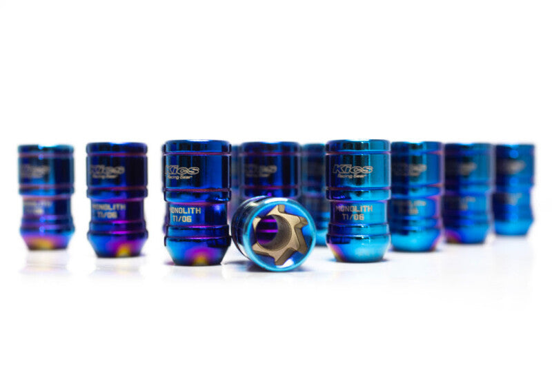 Project Kics 12x1.25 Monolith T1/06 Lug Nut Set - IP Blue (20 Pcs) Lug Nuts Project Kics