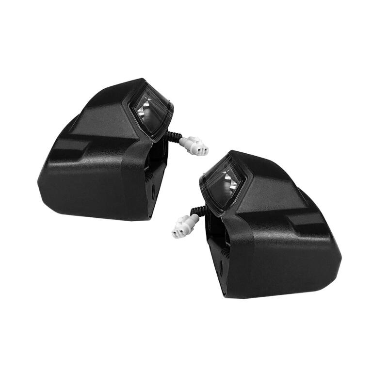 Westin R5 LED Light Kit - 4 End Caps Integrated LED Lights w/ Wiring Harness - Black Nerf Bars Westin