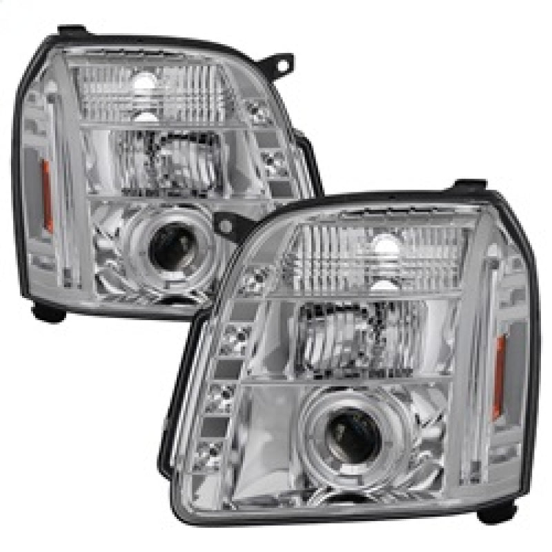 Spyder GMC Yukon 07-14/GMC Yukon XL 07-14 Projector Headlights LED Halo LED Chrome PRO-YD-GY07-HL-C Headlights SPYDER