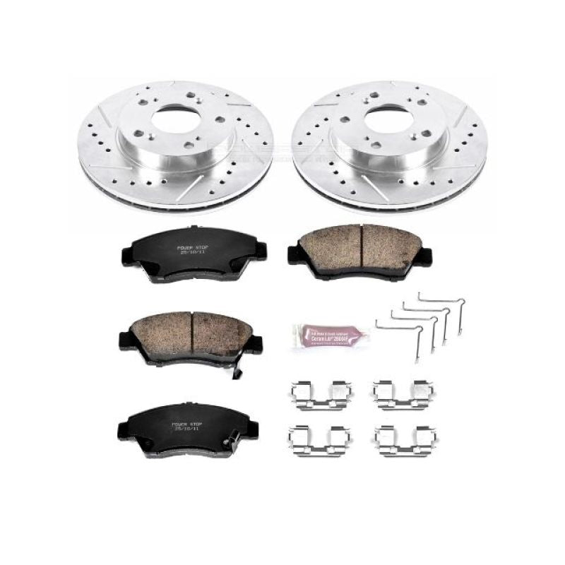 Power Stop 06-11 Honda Civic Front Z23 Evolution Sport Brake Kit Brake Kits - Performance D&S PowerStop