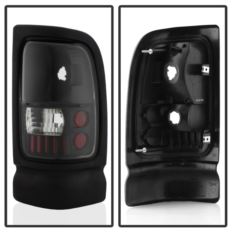 xTune Dodge Ram 1500/2500/3500 94-01 Euro Style Tail Lights Black ALT-ON-DRAM94-BK Tail Lights SPYDER