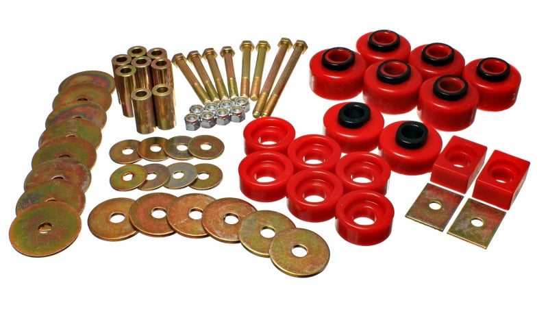 Energy Suspension Body Mnt 2/4 Wd Super Crew - Red Bushing Kits Energy Suspension