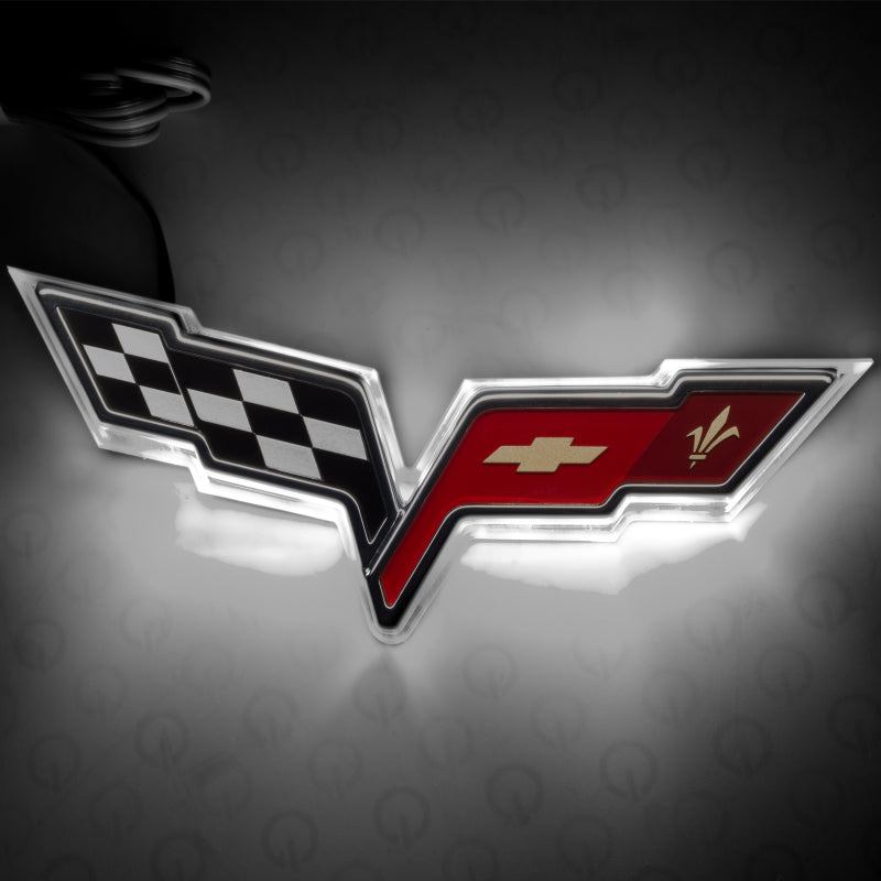 Oracle Chevrolet Corvette C6 Illuminated Emblem - Dual Intensity - White Light Accessories and Wiring ORACLE Lighting
