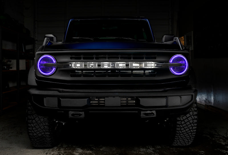 Oracle 2021 Ford Bronco DRL Upgrade w/ Halo Kit - ColorSHIFT w/ BC1 Controller Headlights ORACLE Lighting
