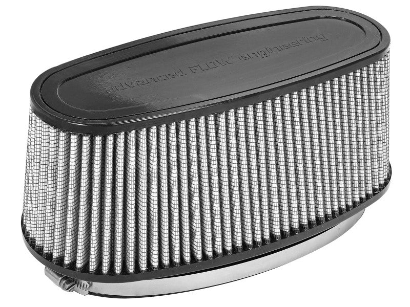 aFe Magnum FORCE Intake Rplcmnt Air Filter (11-3/8x4)IN F x (14x5-1/2)IN B x (12x3-1/2)IN T x 5IN H Air Filters - Universal Fit aFe