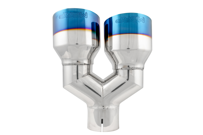 MBRP Burnt End Tip 2.5 ID Dual 4 OD Out 9.5 length Single wall 304 Stainless Steel Driver Side Tail Pipes MBRP