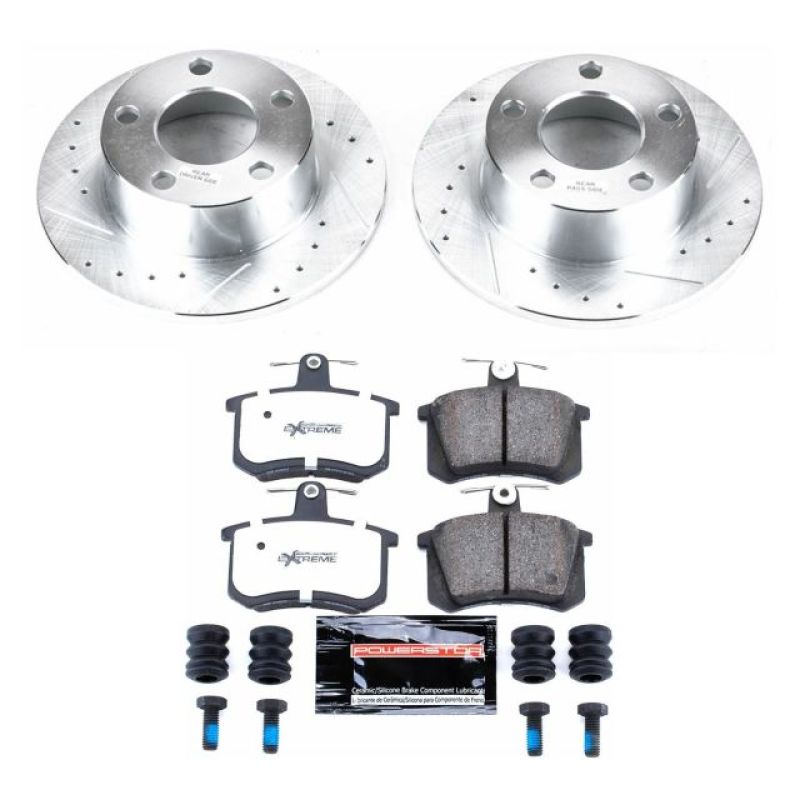 Power Stop 95-97 Audi A6 Rear Z26 Street Warrior Brake Kit Brake Kits - Performance D&S PowerStop