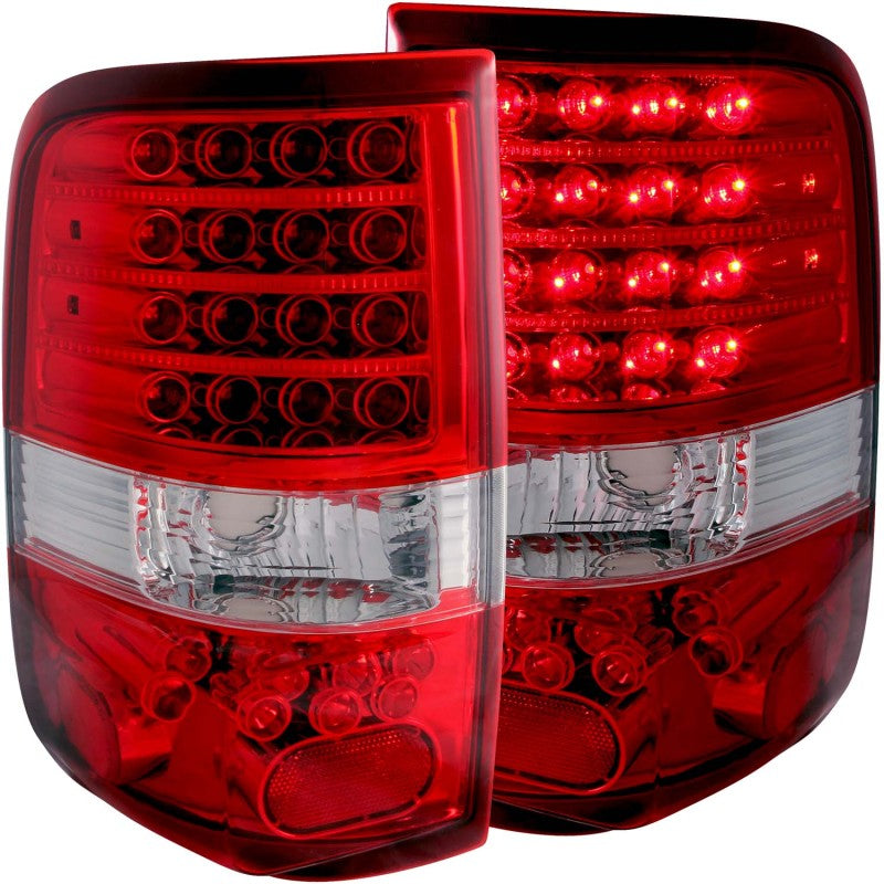 ANZO 2004-2008 Ford F-150 LED Taillights Red/Clear Tail Lights ANZO