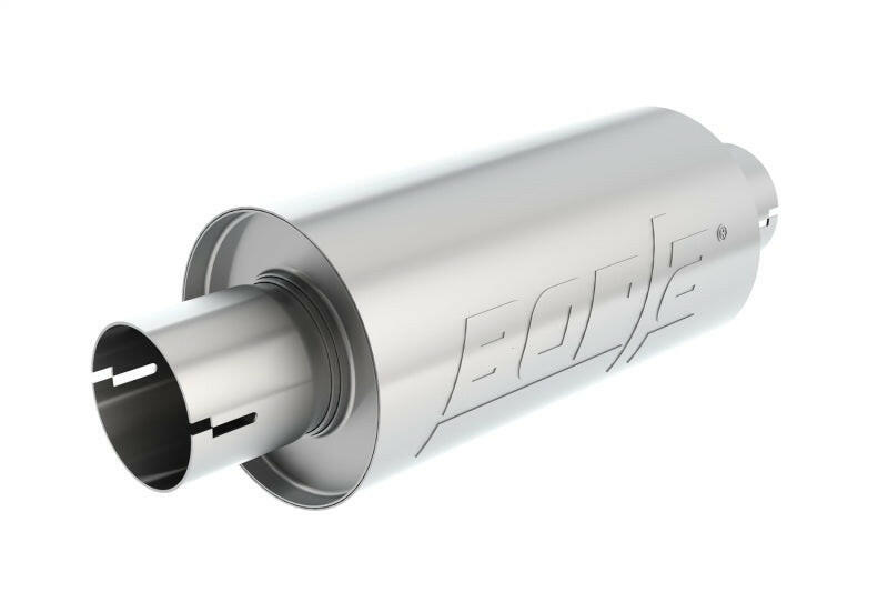 Borla S-Type Muffler 2.5in Inlet/Outlet 5in Round x 10in w/Notch Muffler Borla