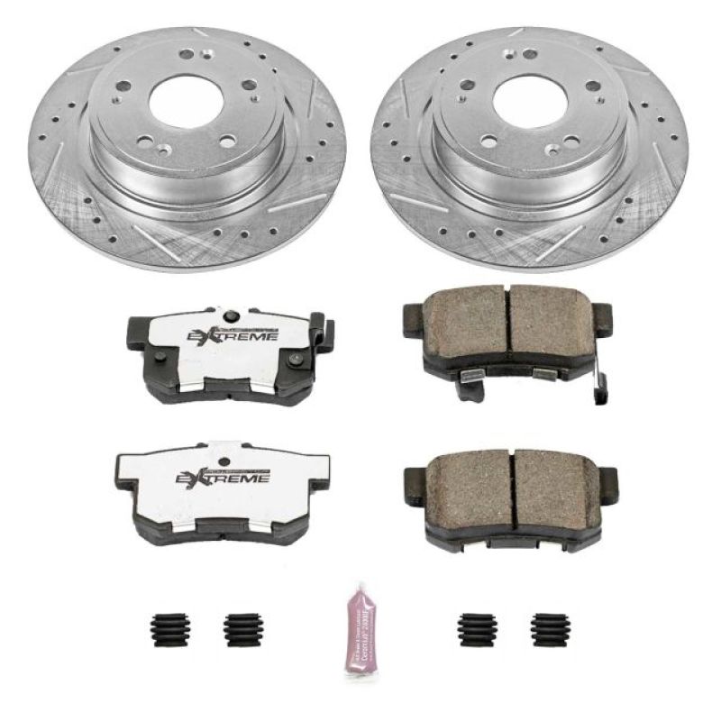 Power Stop 16-18 Acura ILX Rear Z26 Street Warrior Brake Kit Brake Kits - Performance D&S PowerStop
