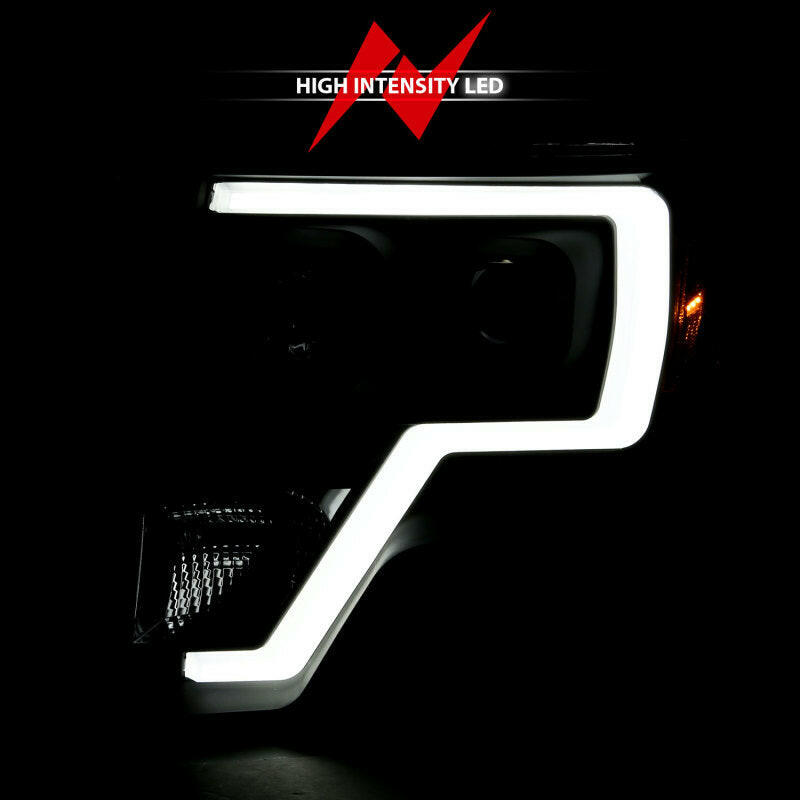 ANZO 2009-2014 Ford F-150 Projector Light Bar H.L Black Amber Headlights ANZO