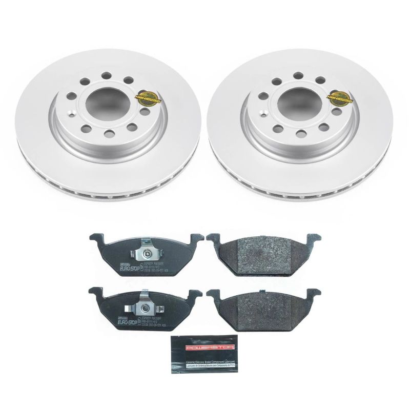 Power Stop 11-15 Volkswagen Jetta Front Euro-Stop Brake Kit Brake Kits - OE PowerStop
