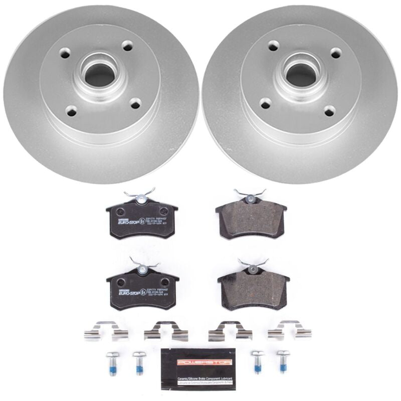 Power Stop 99-02 Volkswagen Cabrio Rear Euro-Stop Brake Kit Brake Kits - OE PowerStop