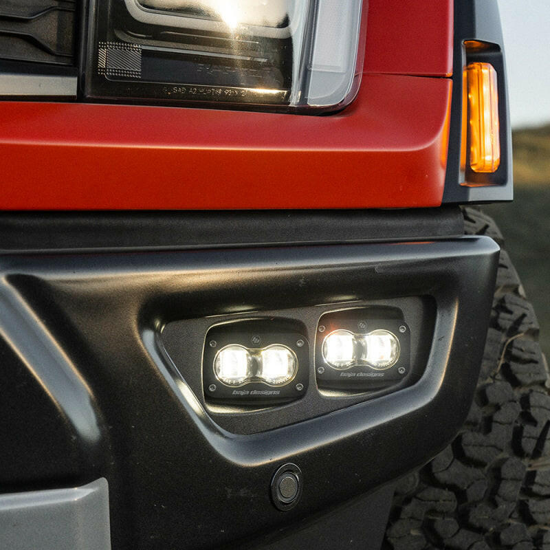 Baja Designs 21-22 Ford F-150 Raptor S2 SAE Dual Fog Pocket Light Kit - Clear Light Bars & Cubes Baja Designs