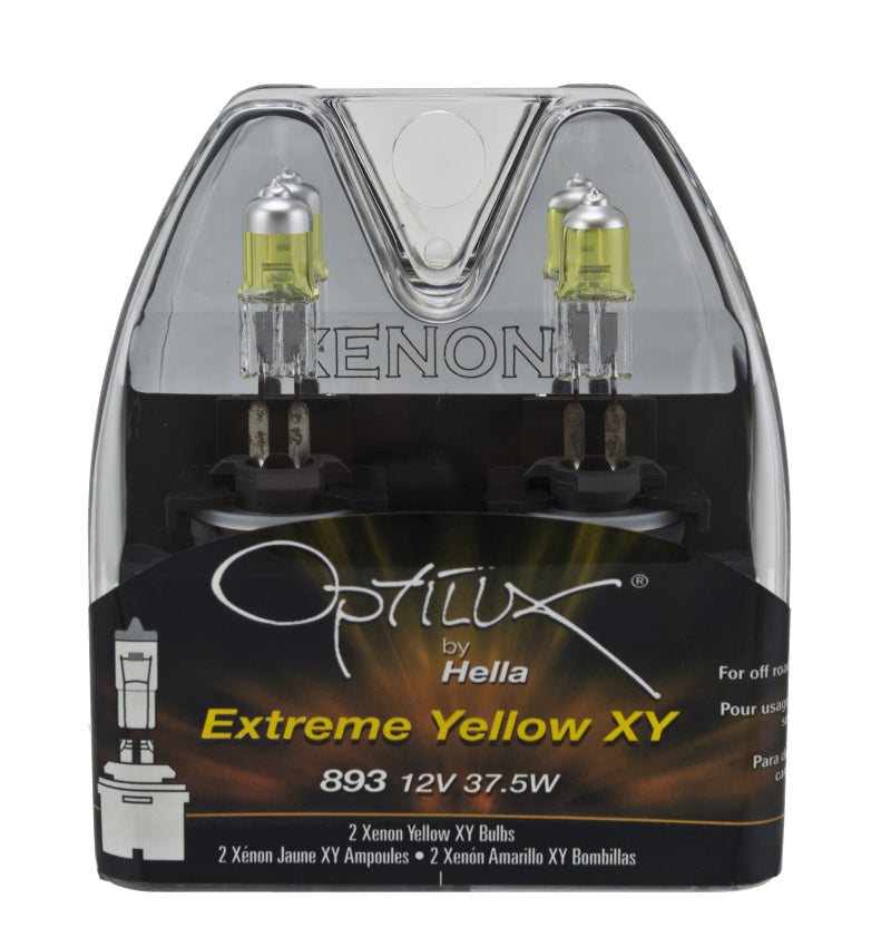 Hella Optilux 893 12V 37.5W Extreme Yellow Bulbs (Pair) Bulbs Hella